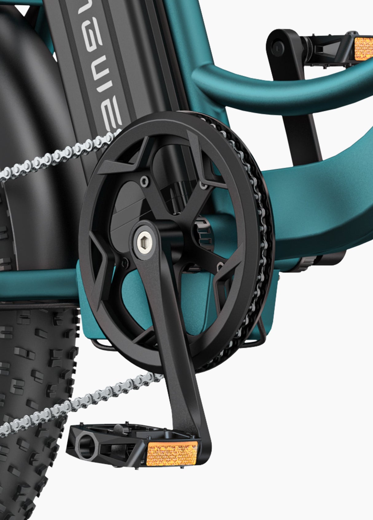 az engwe l20 boost elektromos kerékpár hajtókara és pedálja