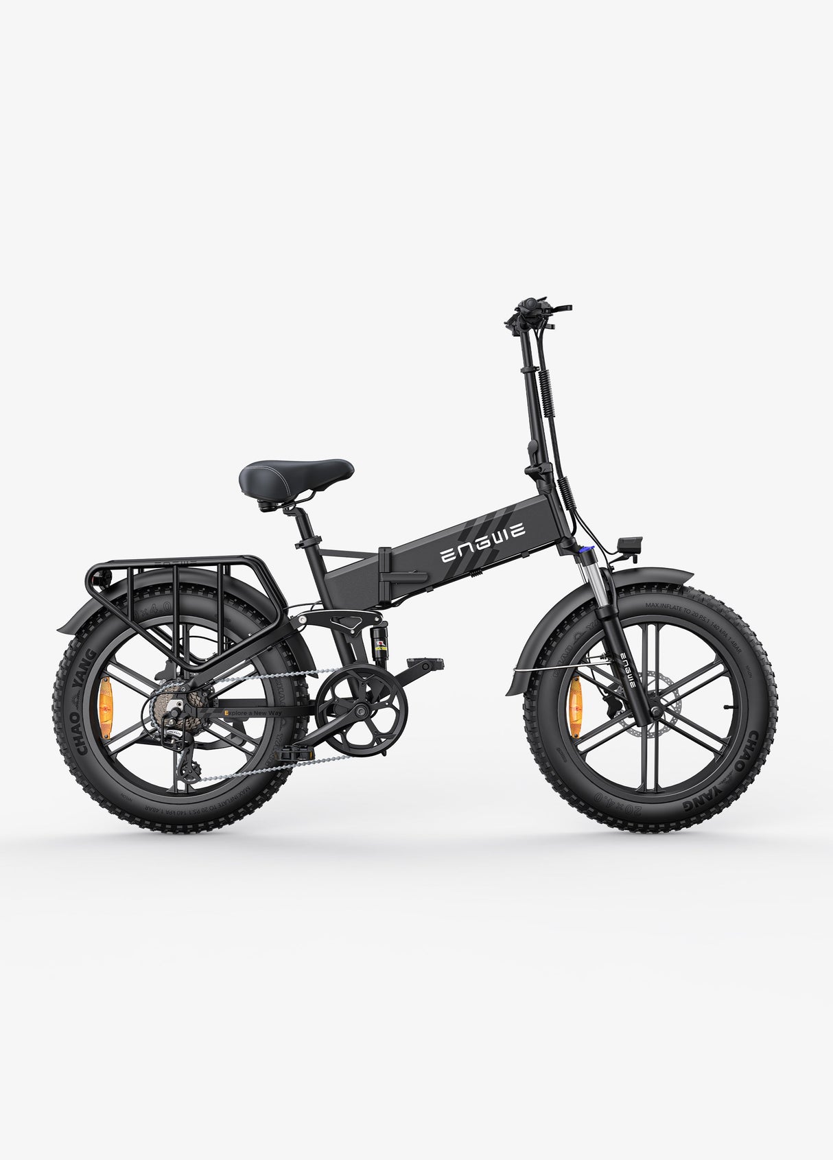 isang space black engwe engine pro 2.0 fat wheel at bike