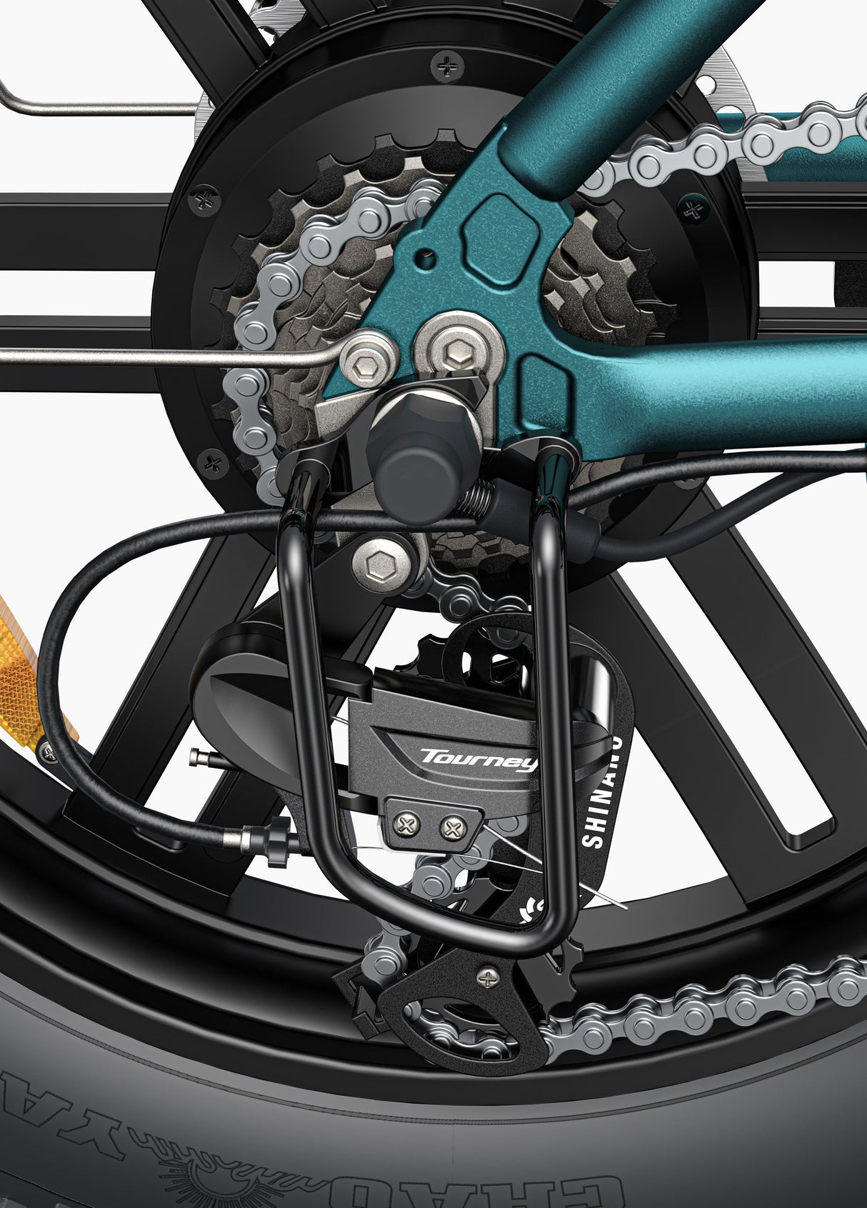 Shimano 7 sebességes rendszer az engwe l20 boost cargo e kerékpáron