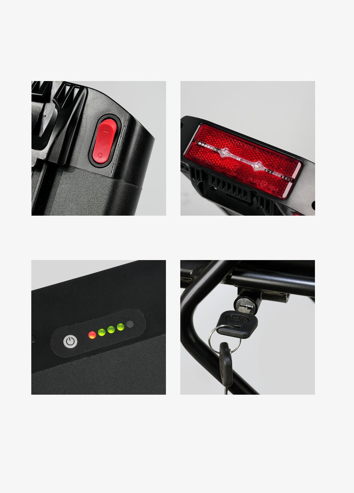 Switches and battery locks for e-bike ep-2 pro
