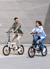 2 person riding lightweight e bike engwe p20