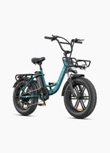 a green engwe l20 boost utility bicycle