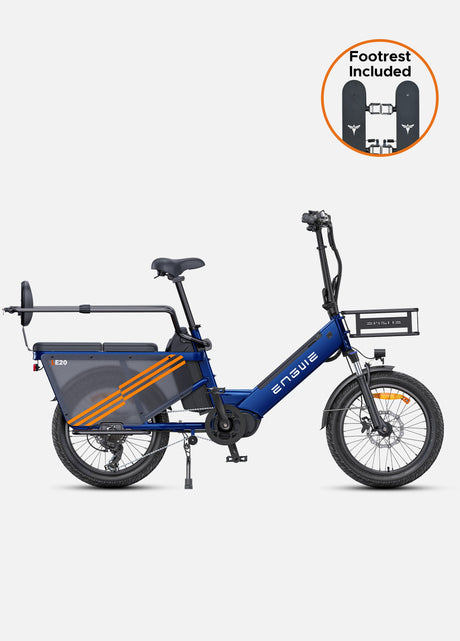 long distance electric bike engwe le20 with footrest 