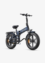 a midnight blue engwe engine pro 2.0 electric fat tyre bicycle