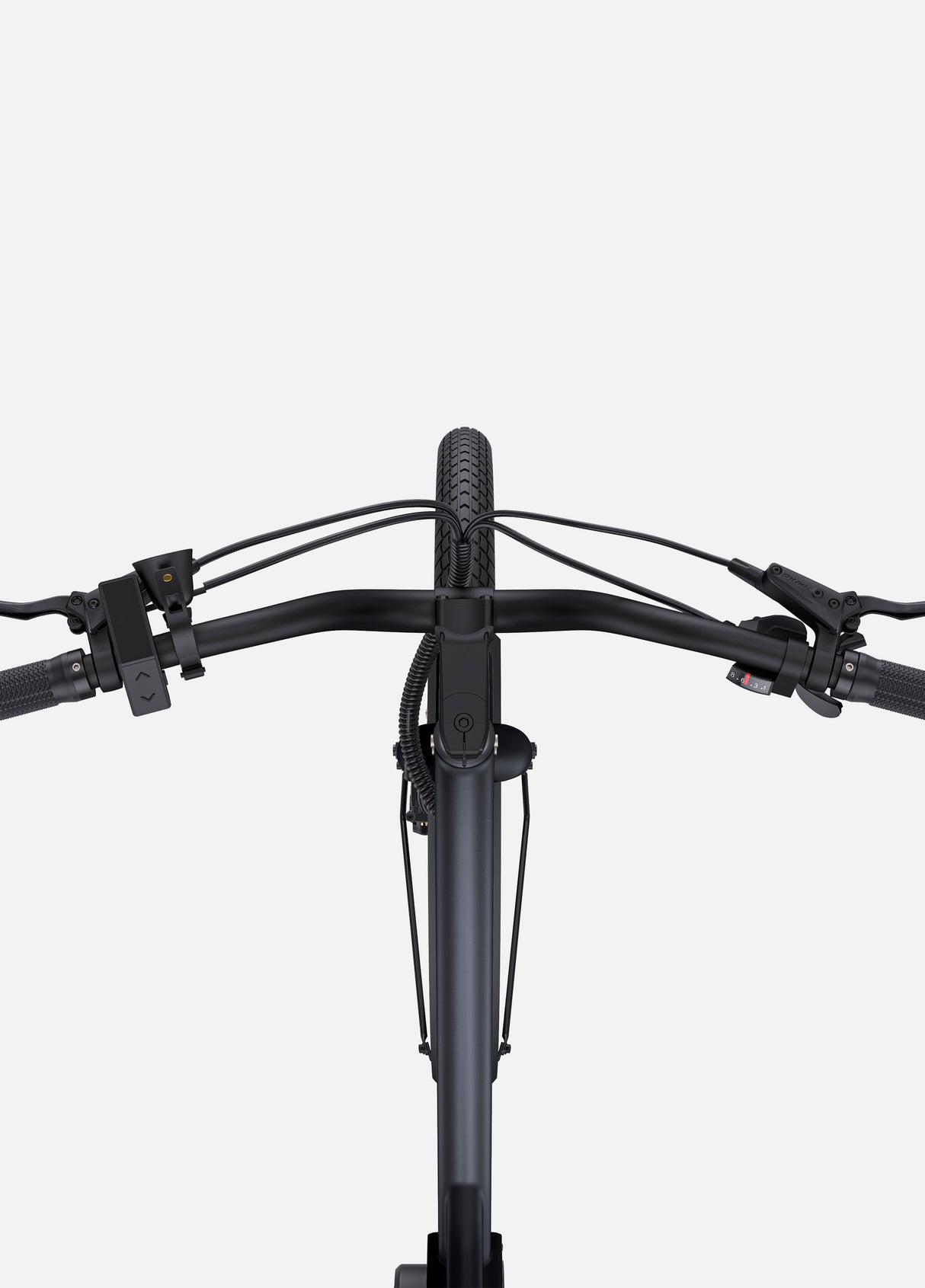 the handlebar of engwe p275 st urban cycle