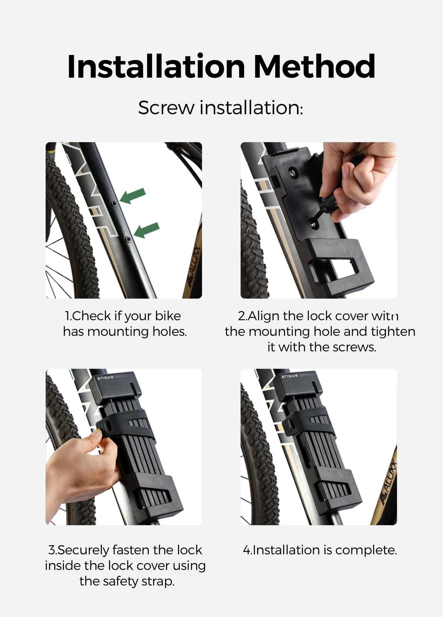 Hogyan szereljük fel az Engwe összecsukható kerékpárzárát