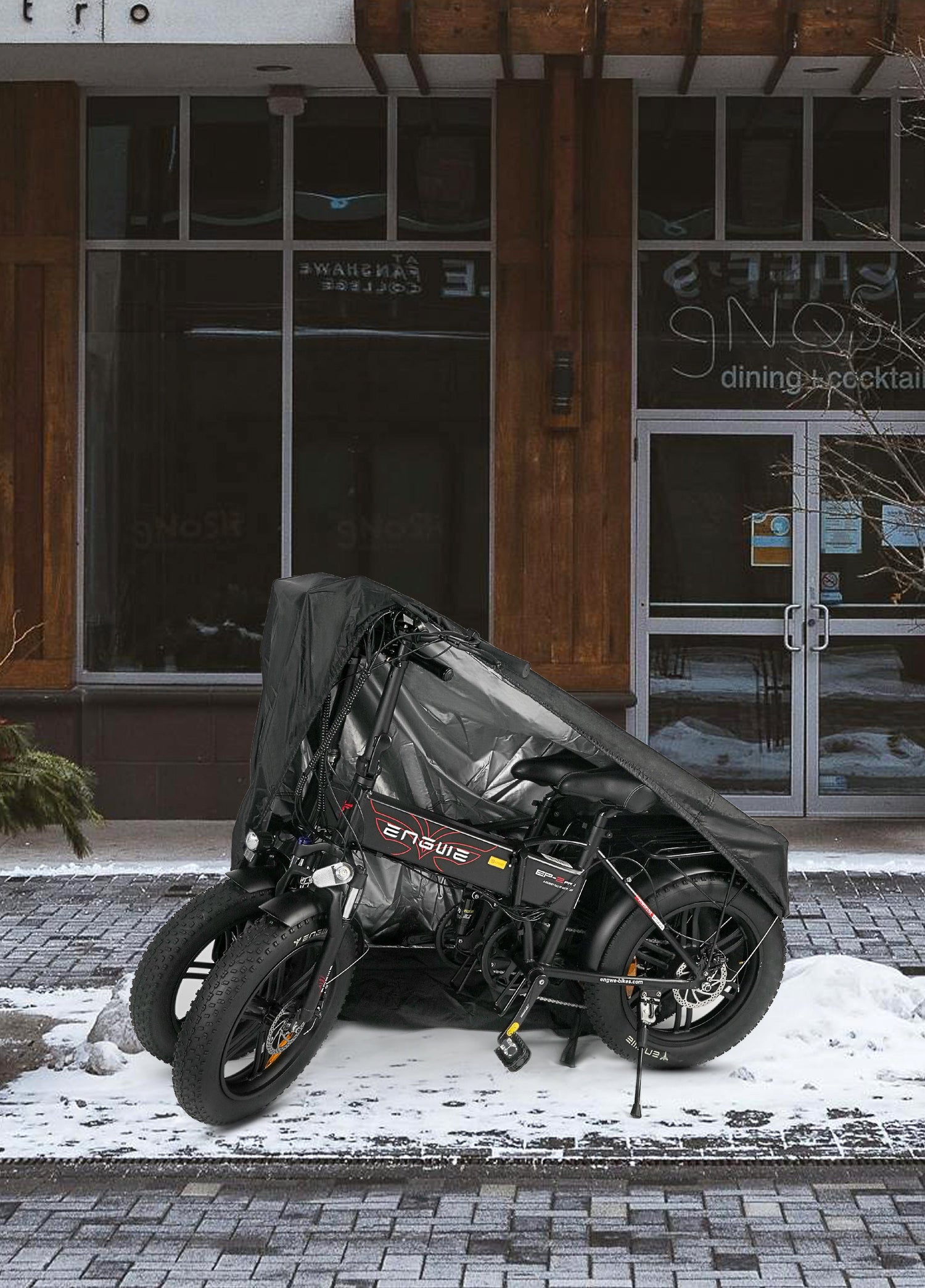 Még havas napokon is használhatja a huzatot az e-bike védelmére