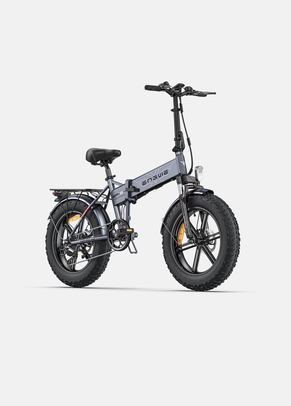 a grey engwe ep-2 pro fold up bicycle