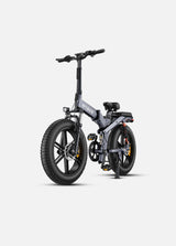 a grey engwe x20 electric fat bicycle