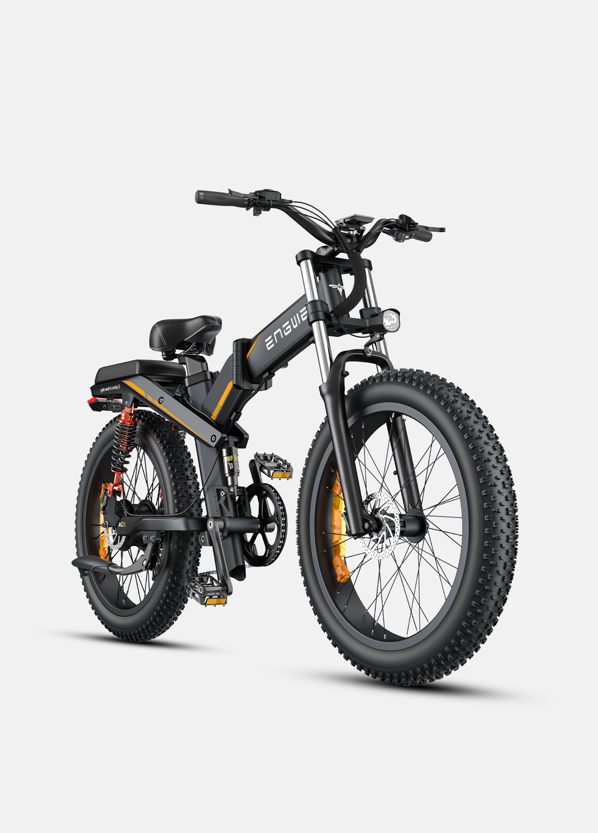 a black engwe x26 fat tyre electric bike